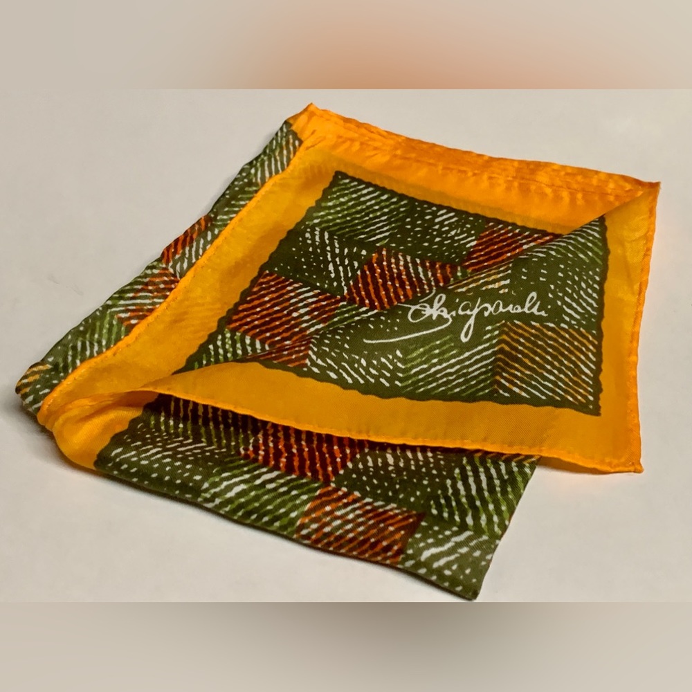 Vintage 1970s Glentex 42” x 14” 30% Silk 70% Rayon Artist Signed Scarf Wrap